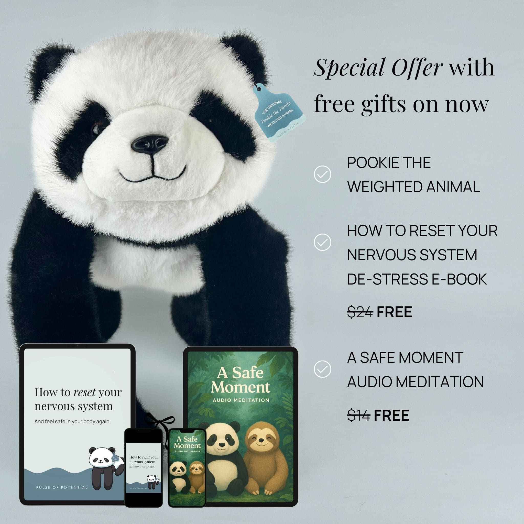 Pookie the Panda Weighted Animal - Image 8