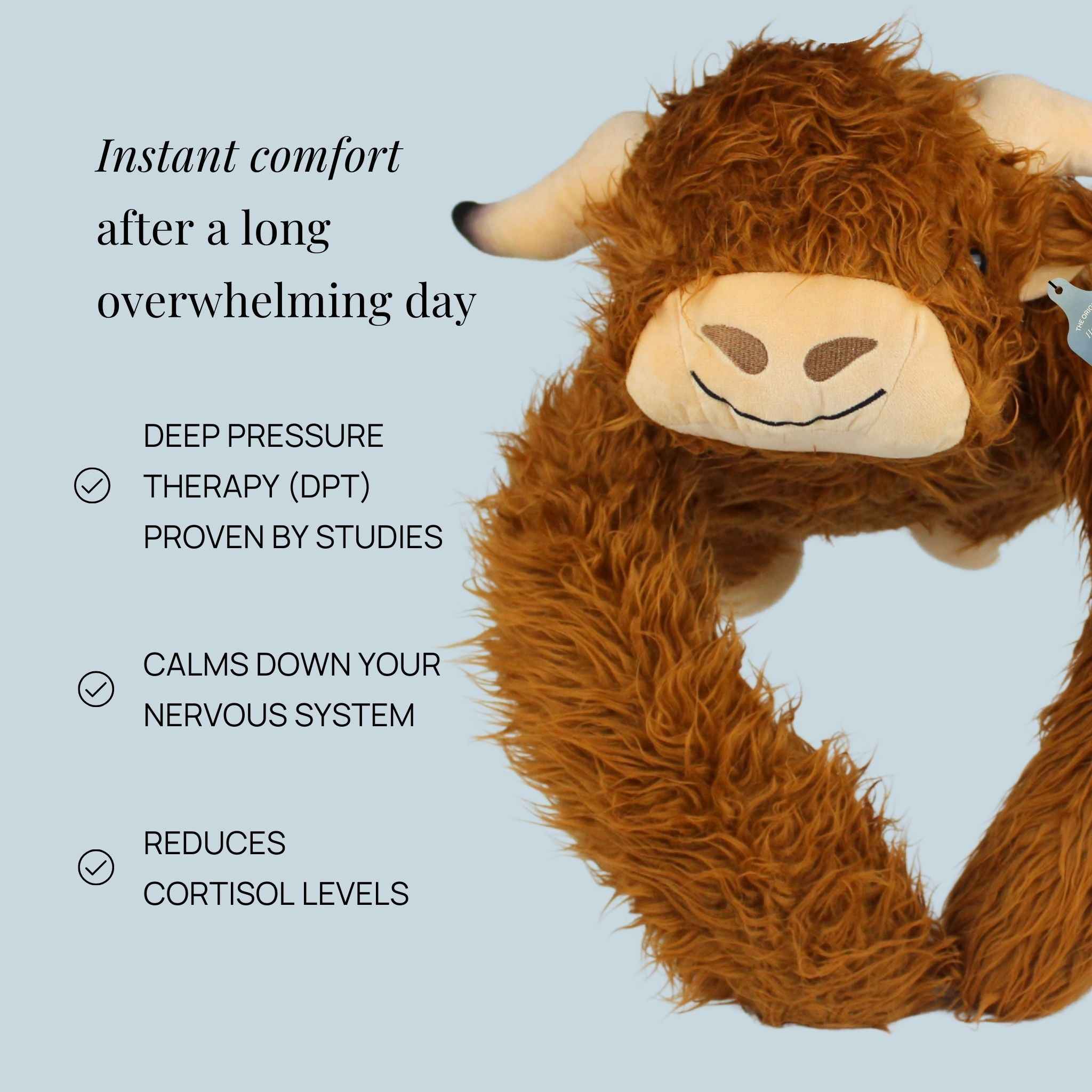 Hallie the Highland Cow Weighted Animal - Image 4